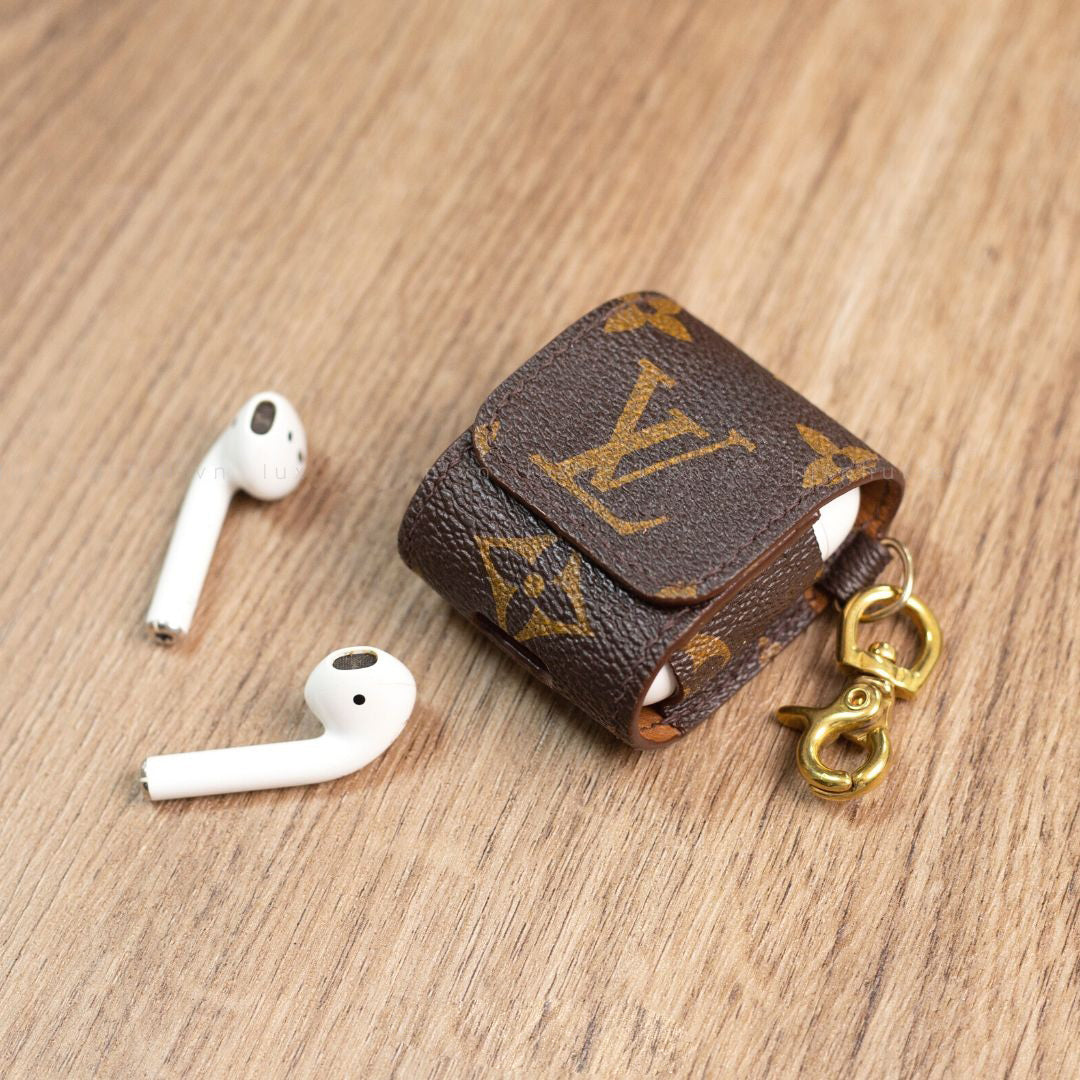 Authentic LV Leather AirPods Case – Handmade Limited Edition | Strapcrafted