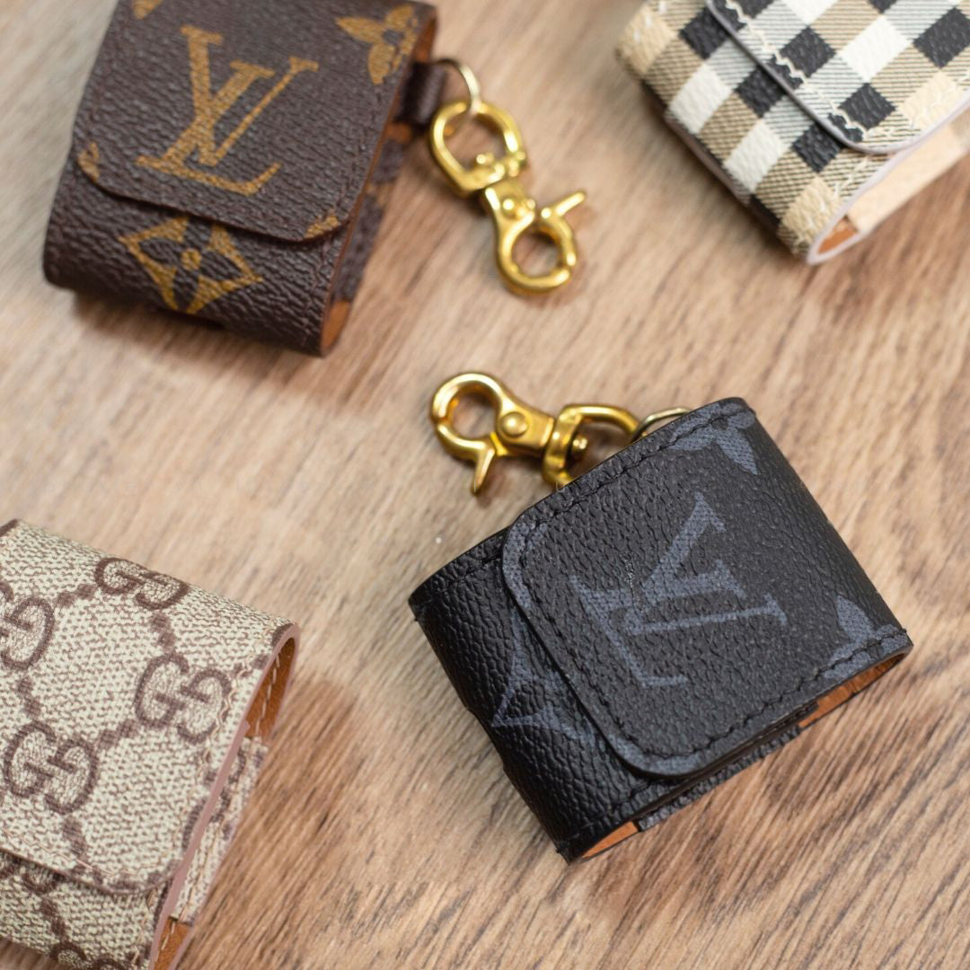 Authentic LV Leather AirPods Case – Handmade Limited Edition | Strapcrafted