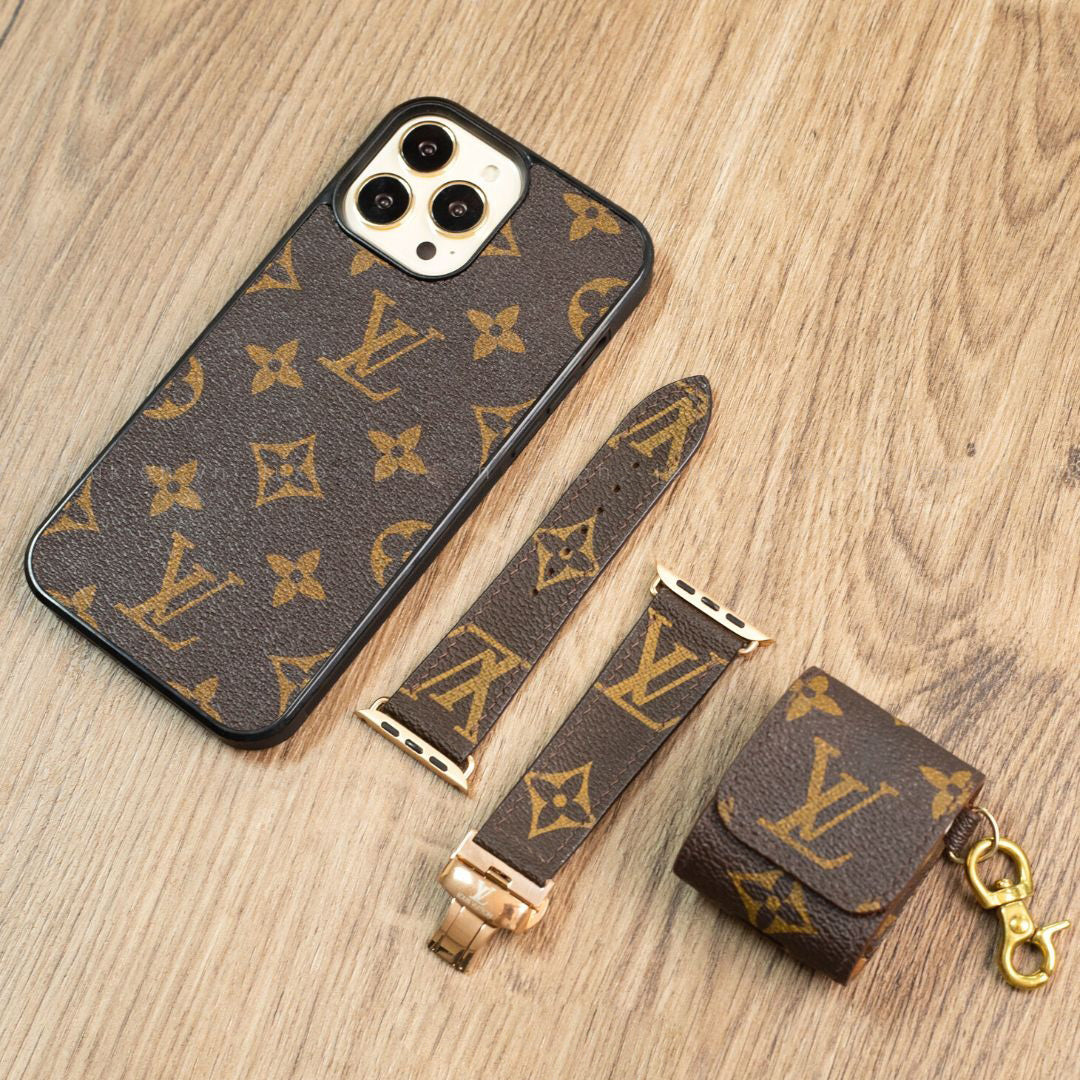 Authentic LV Leather AirPods Case – Handmade Limited Edition | Strapcrafted