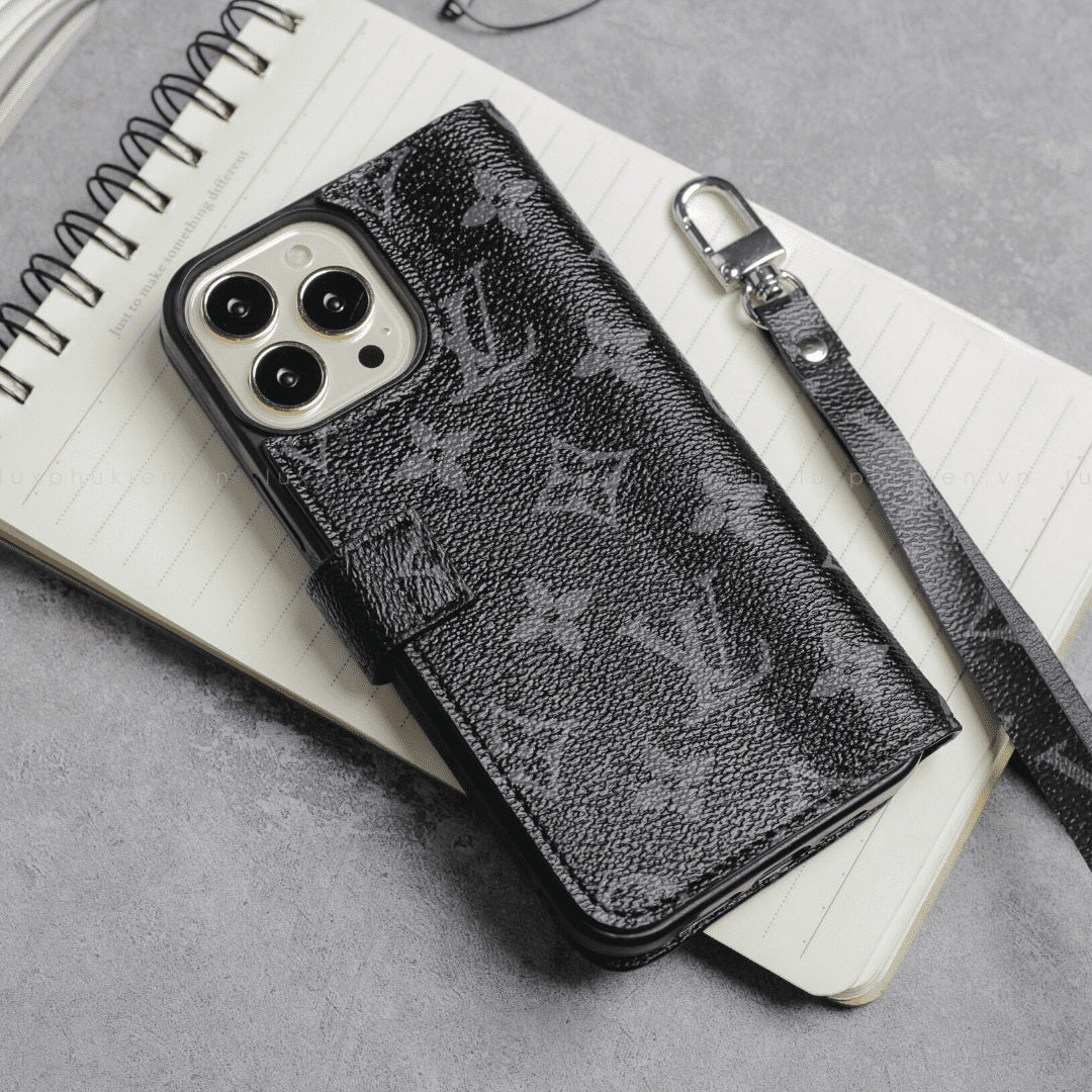 Handmade LV Canvas iPhone Wallet Case – Upcycled Luxury | Strapcrafted
