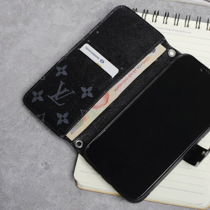 Handmade LV Canvas iPhone Wallet Case – Upcycled Luxury | Strapcrafted