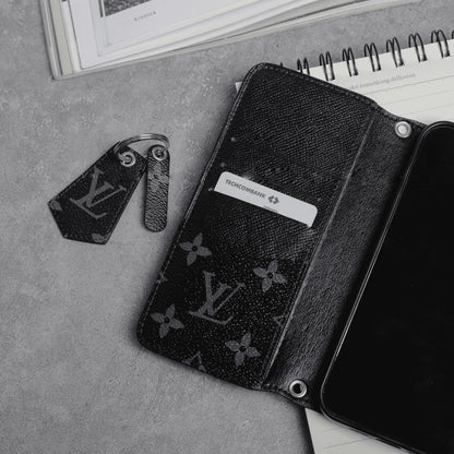 Handmade LV Canvas iPhone Wallet Case – Upcycled Luxury | Strapcrafted