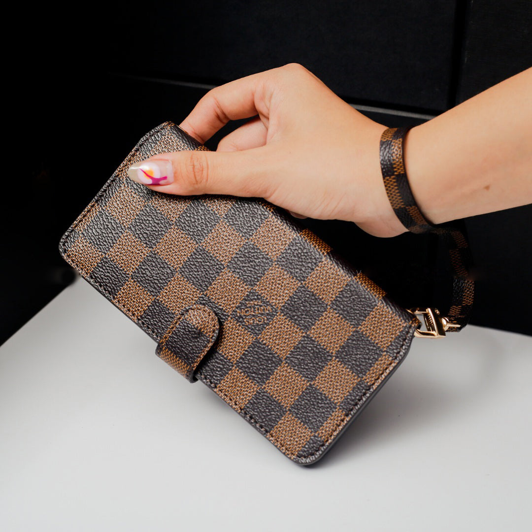 Handmade LV Canvas iPhone Wallet Case – Upcycled Luxury | Strapcrafted