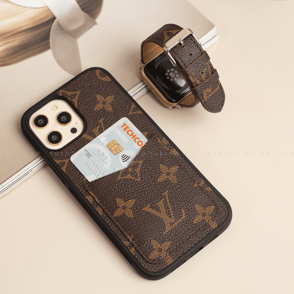 Authentic LV Canvas iPhone Wallet Case - Monogram Card Holder