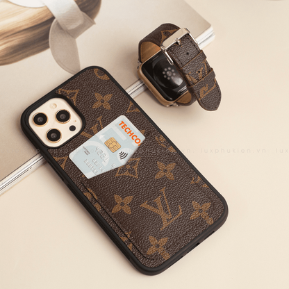 Authentic LV Canvas iPhone Wallet Case - Monogram Card Holder