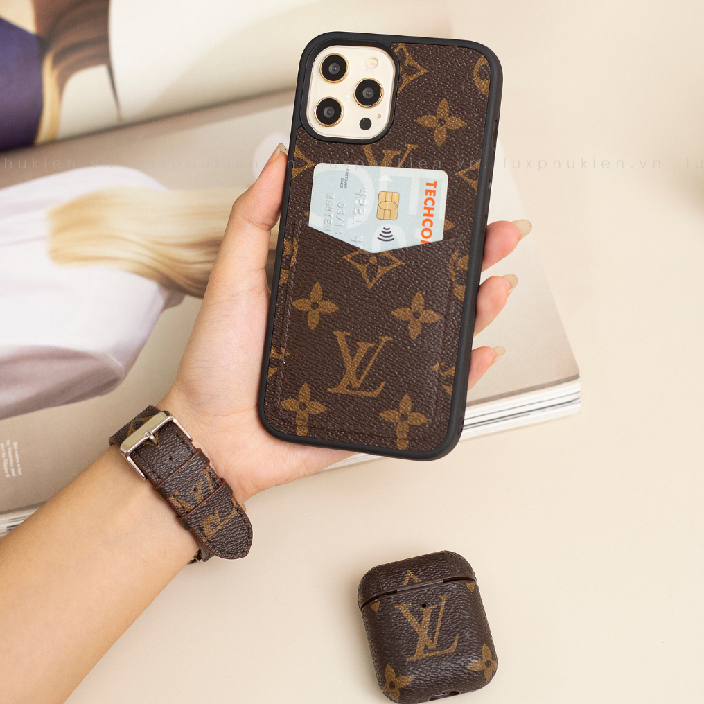 Authentic LV Canvas iPhone Wallet Case - Monogram Card Holder