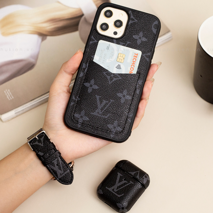 Authentic LV Canvas iPhone Wallet Case - Monogram Card Holder