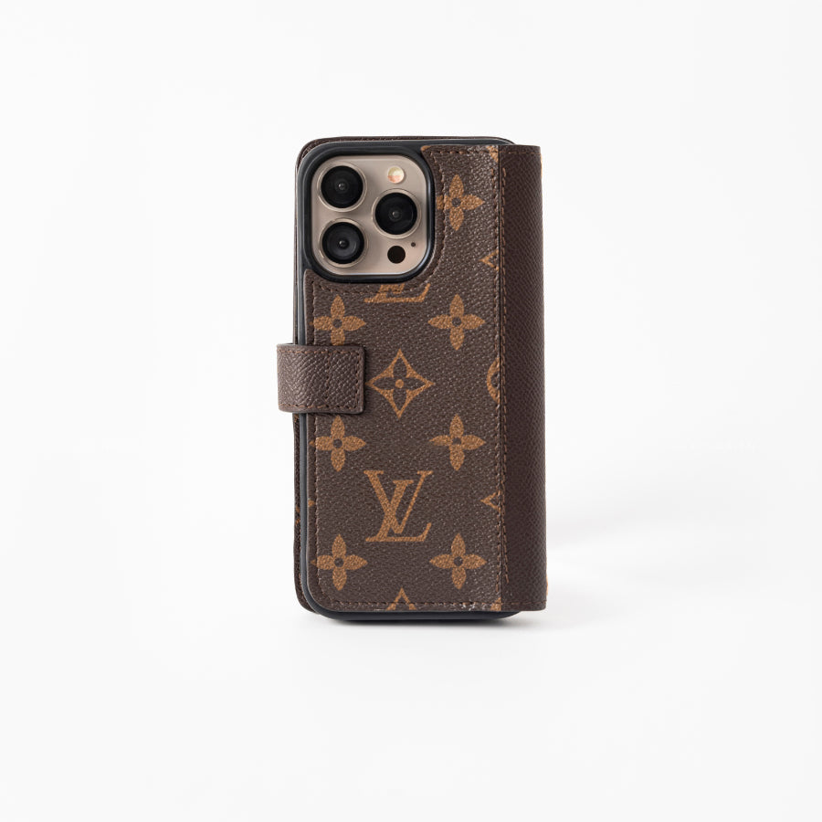 Authentic LV Brown Monogram Canvas iPhone Crossbody - Genuine Leather Wallet