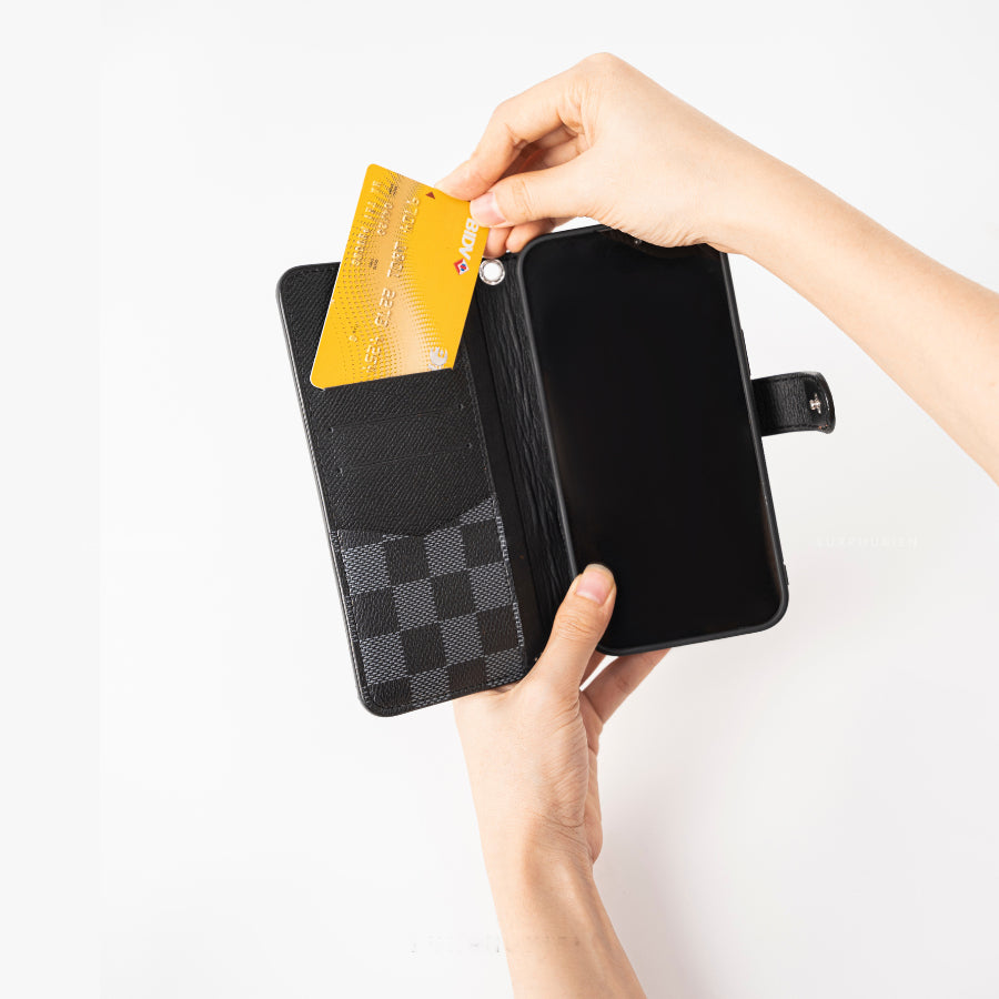 Authentic LV Brown Monogram Canvas iPhone Crossbody - Genuine Leather Wallet