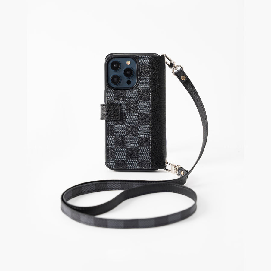 Authentic LV Brown Monogram Canvas iPhone Crossbody - Genuine Leather Wallet