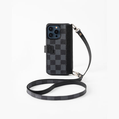 Authentic LV Brown Monogram Canvas iPhone Crossbody - Genuine Leather Wallet