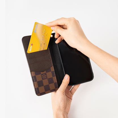 Authentic LV Brown Monogram Canvas iPhone Crossbody - Genuine Leather Wallet