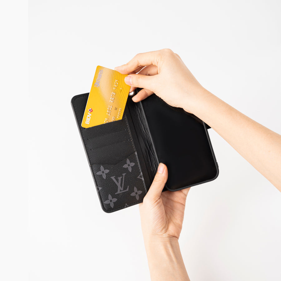 Authentic LV Brown Monogram Canvas iPhone Crossbody - Genuine Leather Wallet