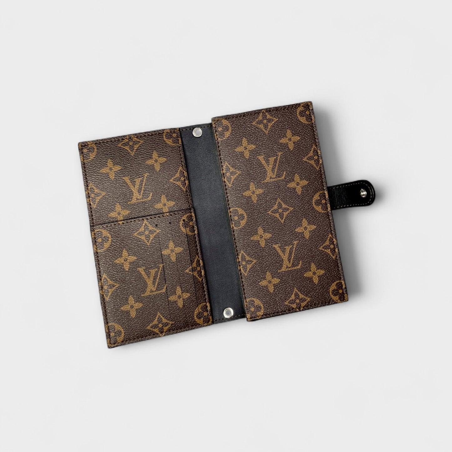 Handmade LV Leather Passport Holder – All-in-One Travel Wallet | Strapcrafted