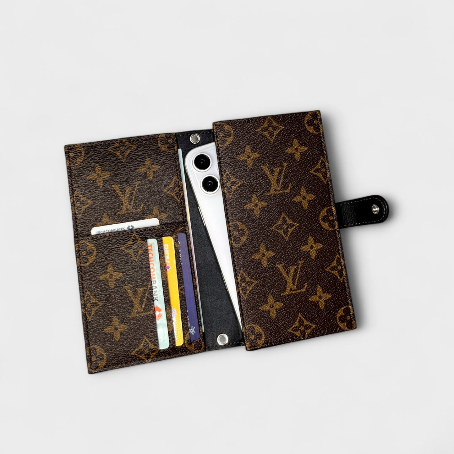 Handmade LV Leather Passport Holder – All-in-One Travel Wallet | Strapcrafted