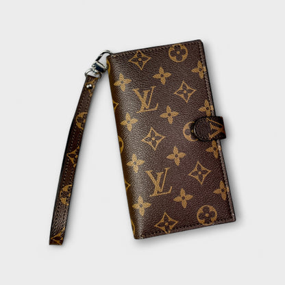 Handmade LV Leather Passport Holder – All-in-One Travel Wallet | Strapcrafted