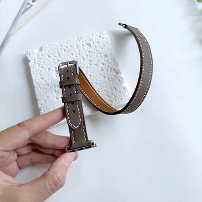 Double Wrap Leather Watch Band - Swift Leather Apple Watch Strap