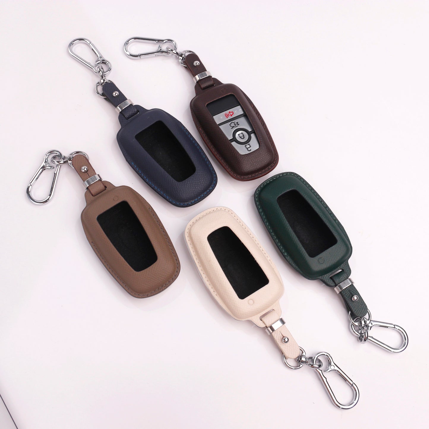Handmade Epsom Leather Key Fob Case for Ford – Scratch Resistant & Luxury