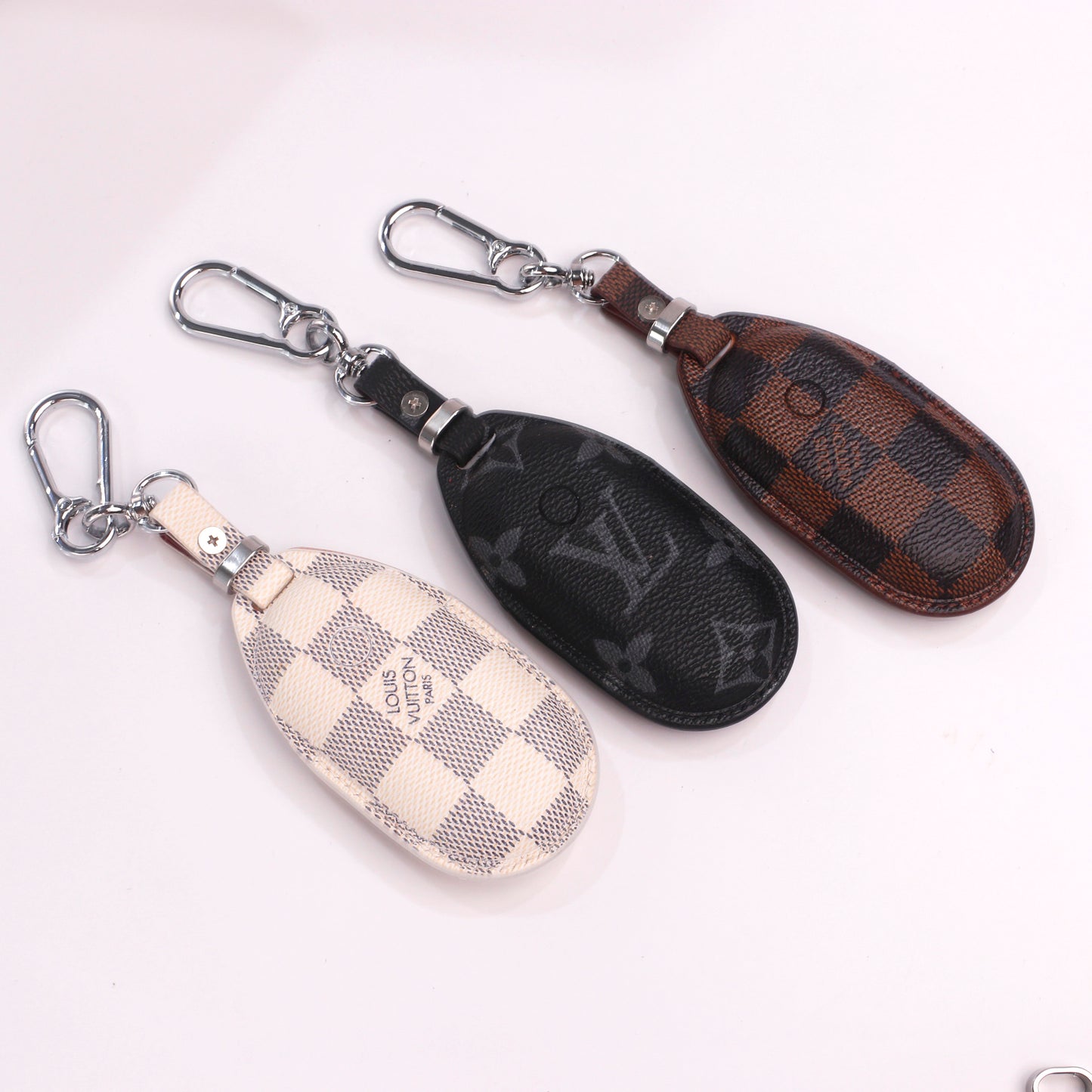Handmade Upcycled Louis Vuitton Key Fob Case for Mercedes-Benz – Unique & Eco-Luxury