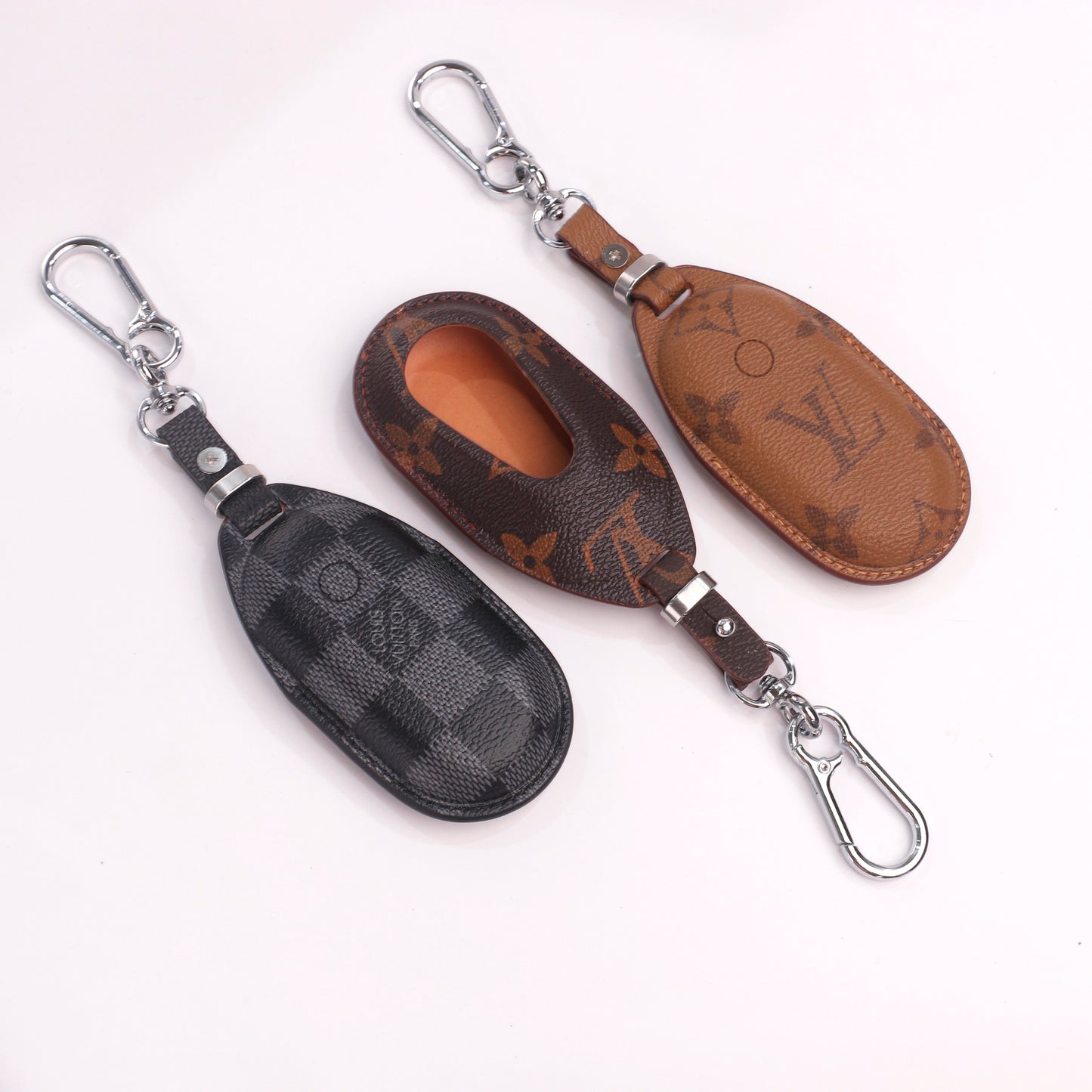 Handmade Upcycled Louis Vuitton Key Fob Case for Mercedes-Benz – Unique & Eco-Luxury