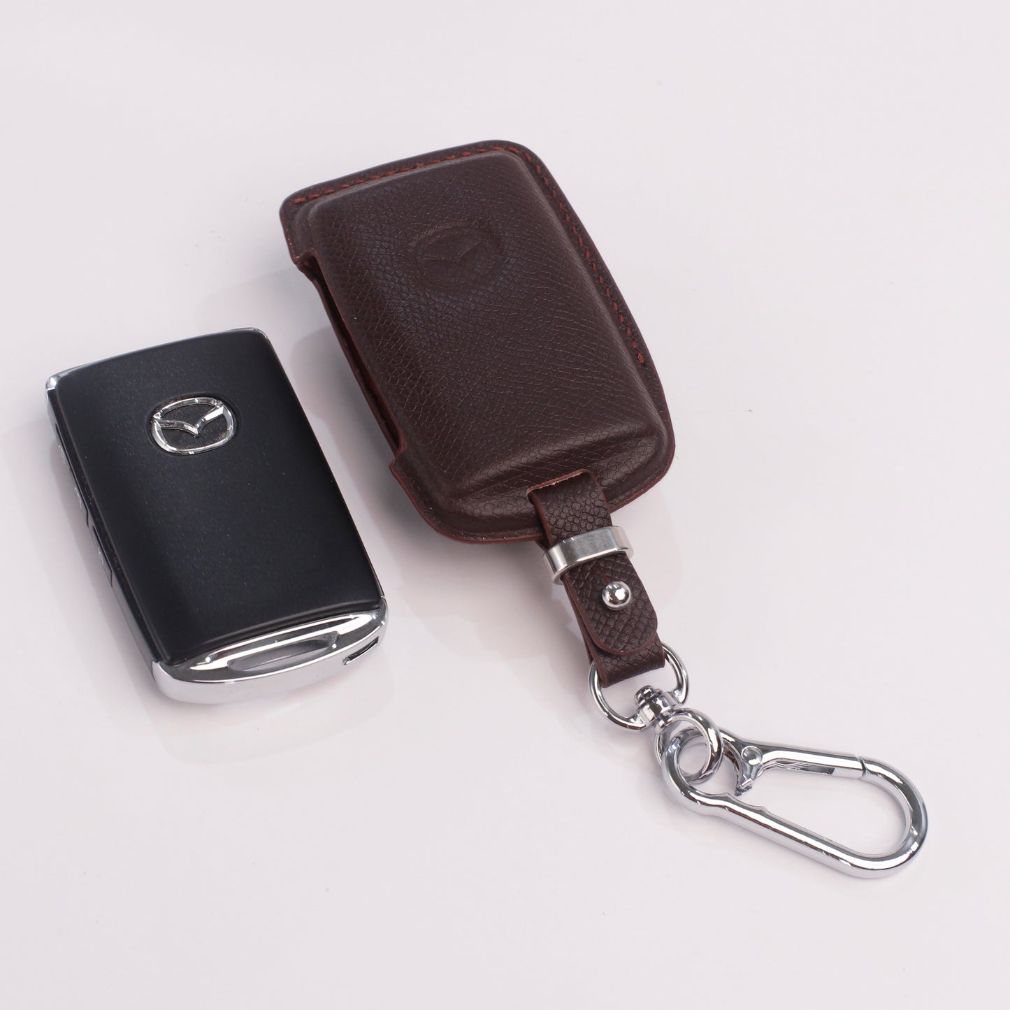 Handmade Epsom Leather Key Fob Case for Mazda – Scratch Resistant & Luxury