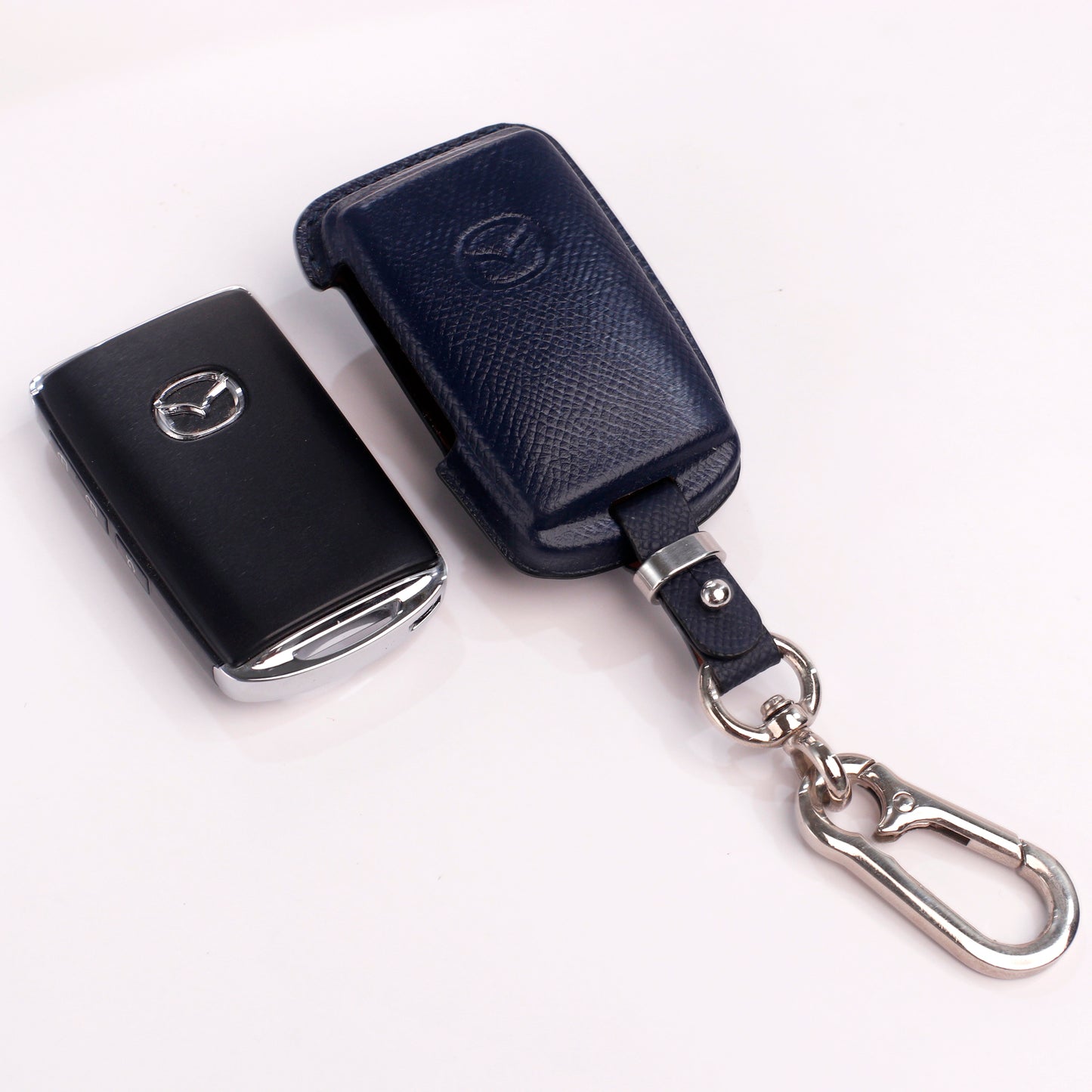 Handmade Epsom Leather Key Fob Case for Mazda – Scratch Resistant & Luxury