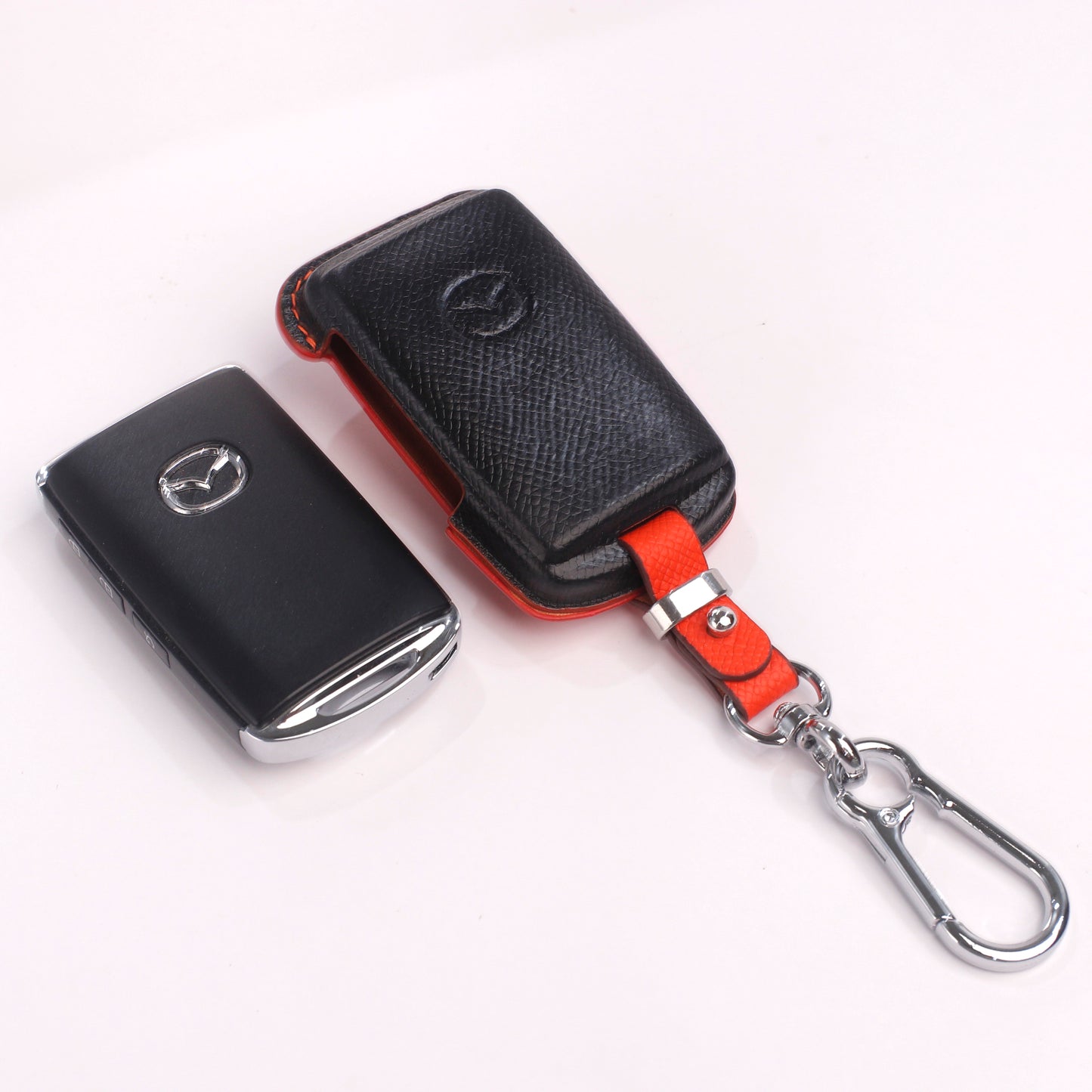 Handmade Epsom Leather Key Fob Case for Mazda – Scratch Resistant & Luxury