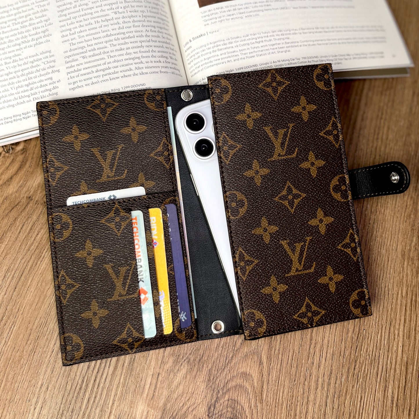 Handmade LV Leather Passport Holder – All-in-One Travel Wallet | Strapcrafted