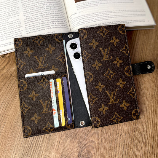 Handmade LV Leather Passport Holder – All-in-One Travel Wallet | Strapcrafted