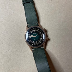 Handmade Maya Green Slim Leather Watch Strap - Premium Quality
