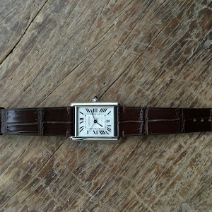 Handmade Brown Alligator Vietnam Minimalist Leather Watch Strap