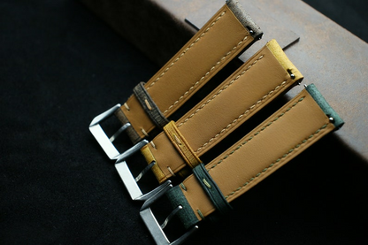 Handmade Black Alligator USA Leather Watch Strap - Premium Quality