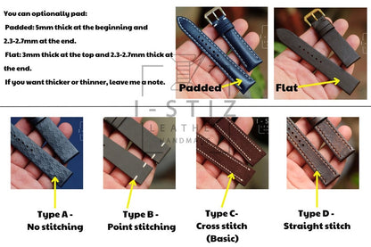 Handmade Alligator Himalaya Watch Band Strap - Personalized Custom Leather