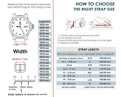 Brown Vachetta Leather Watch Strap - Handmade Italian Leather Watch Band with Deployant Clasp 12mm-24mm