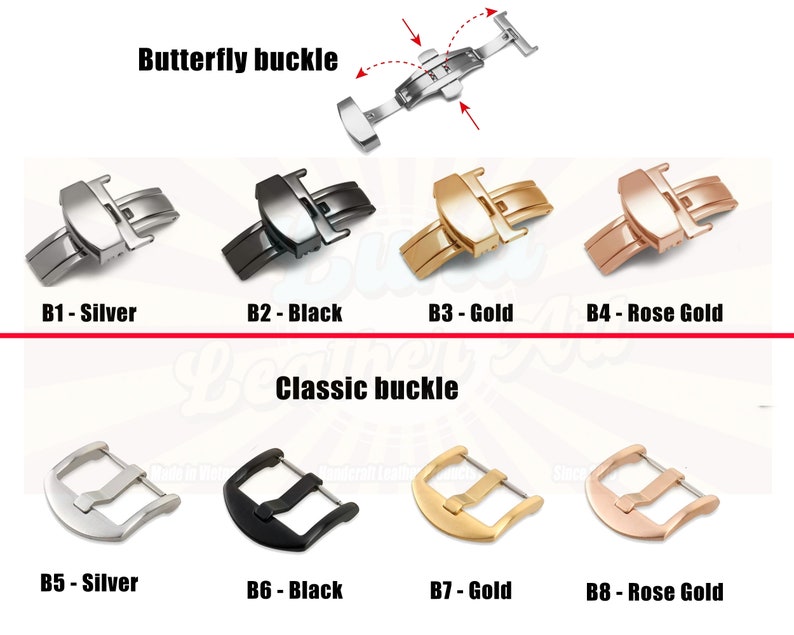 Navy Blue Alligator Leather Watch Strap - Handmade Premium Watch Band 14mm-24mm