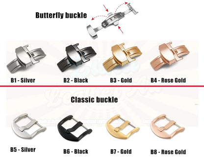 Brown Vachetta Leather Watch Strap - Handmade Italian Leather Watch Band with Deployant Clasp 12mm-24mm