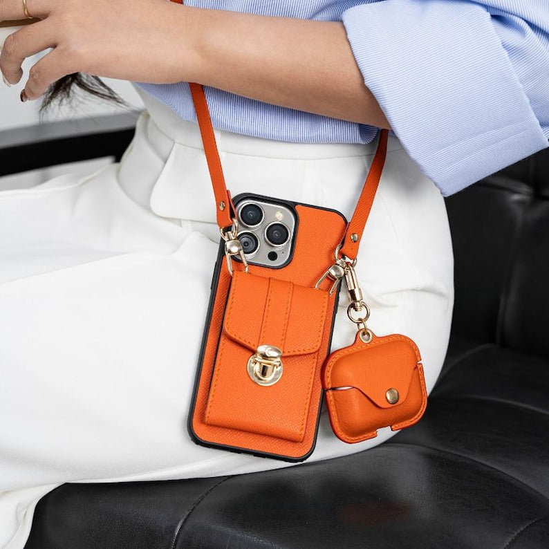 Personalized Epsom Leather iPhone Wallet Case - Handcrafted Slim Fit