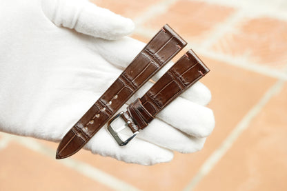 Handmade Brown Alligator Vietnam Minimalist Leather Watch Strap