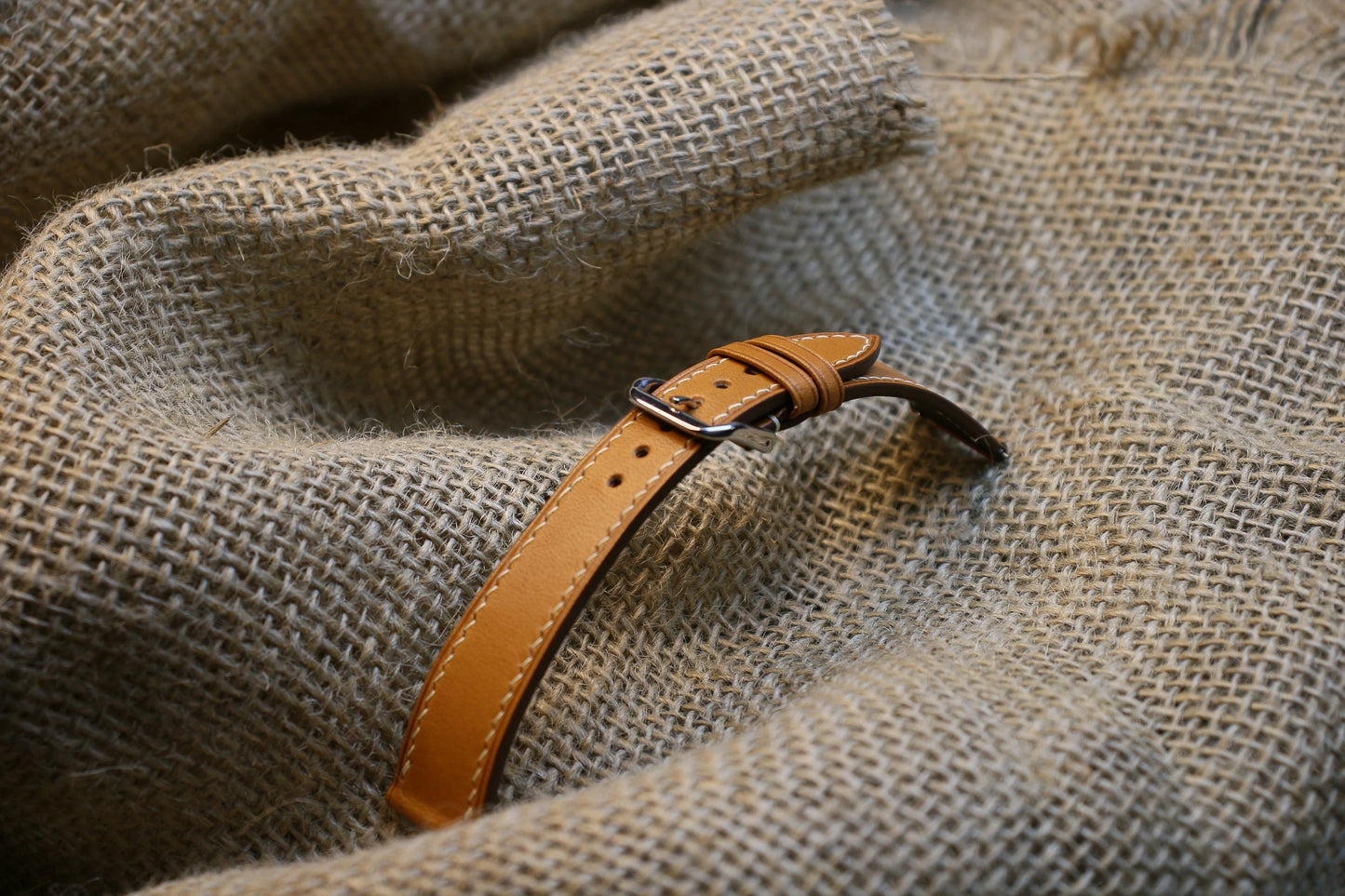 Handmade Vegtan Tan Leather Watch Strap - Personalized Premium Quality