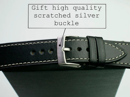 Handmade Maya Green Slim Leather Watch Strap - Premium Quality