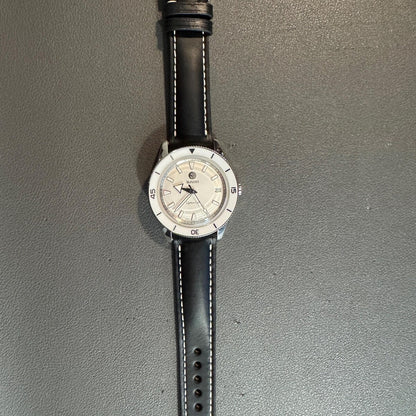 Handmade Vegtan Black Leather Watch Strap - Premium Quality