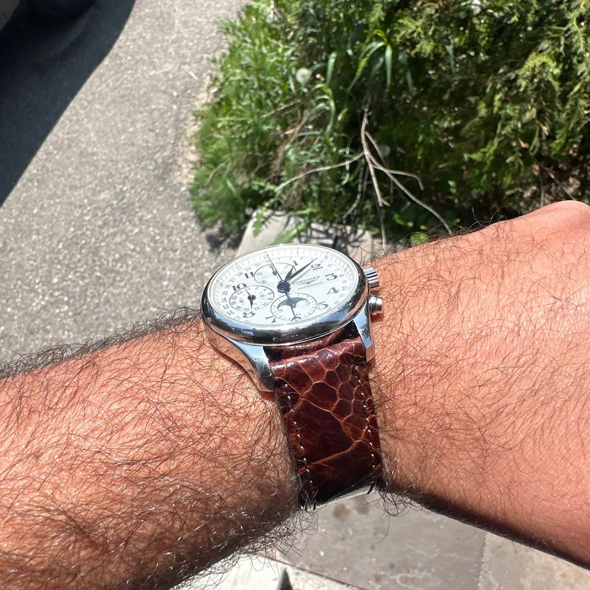 Handmade Ostrich Light Brown Leather Watch Strap - Premium Exotic