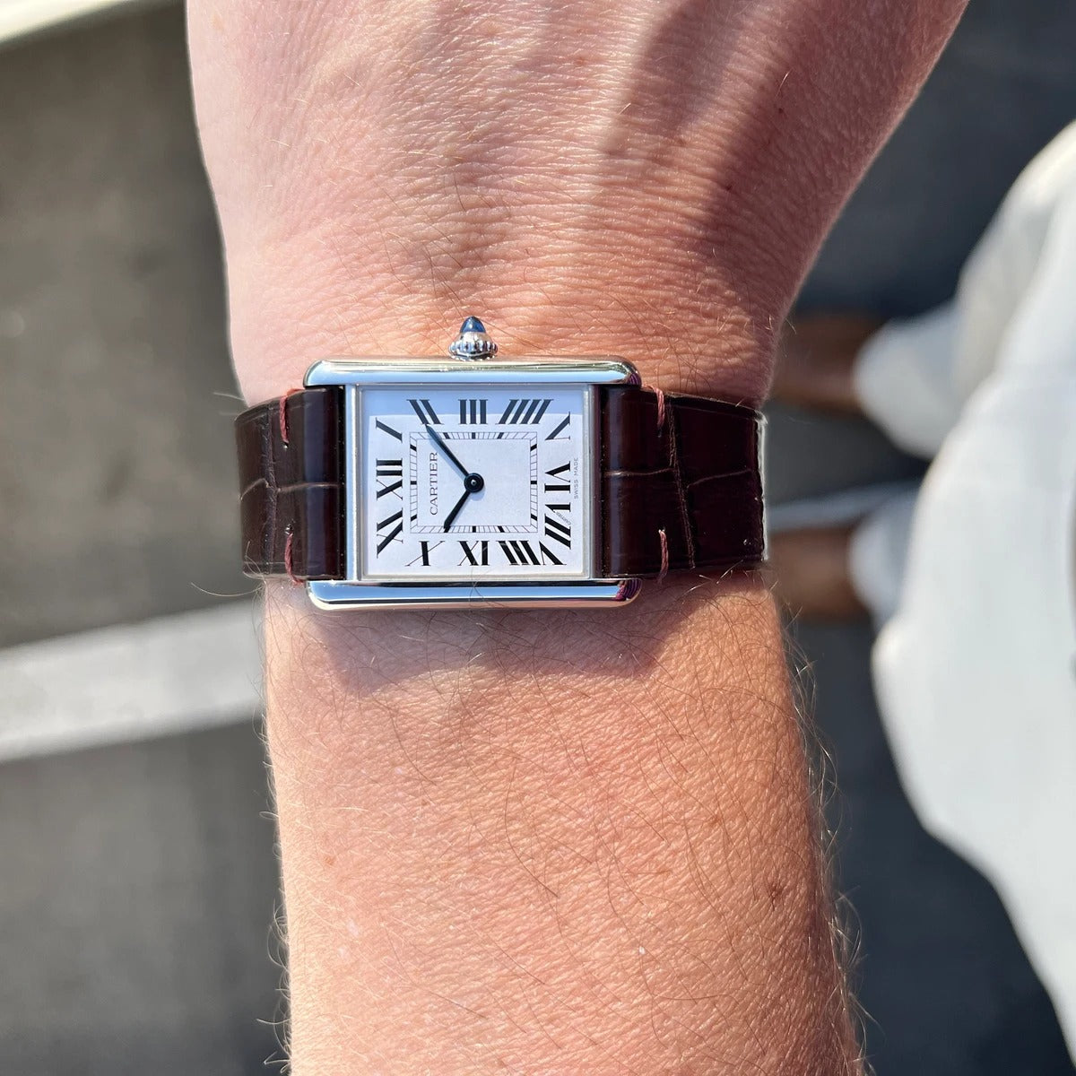 Handmade Brown Alligator Vietnam Minimalist Leather Watch Strap