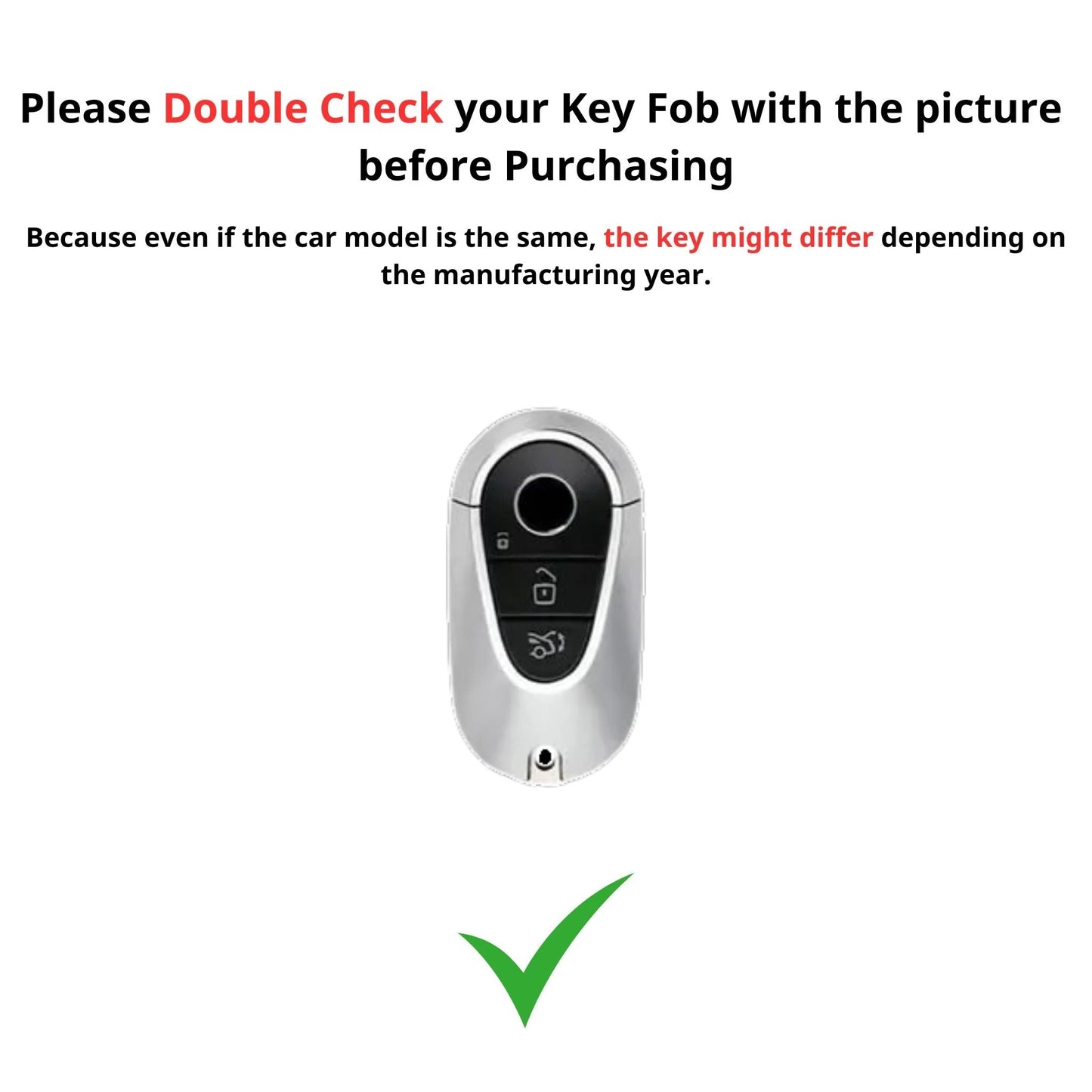 Handmade Epsom Leather Key Fob Case for Mercedes-Benz – Scratch Resistant & Luxury