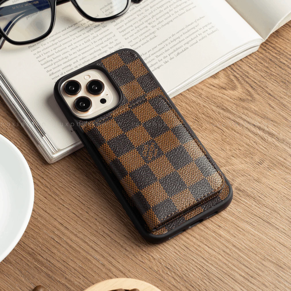 Authentic LV Canvas iPhone Wallet Case – Handmade Luxury Upcycled Designer Leather