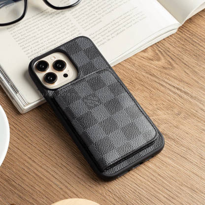 Authentic LV Canvas iPhone Wallet Case – Handmade Luxury Upcycled Designer Leather