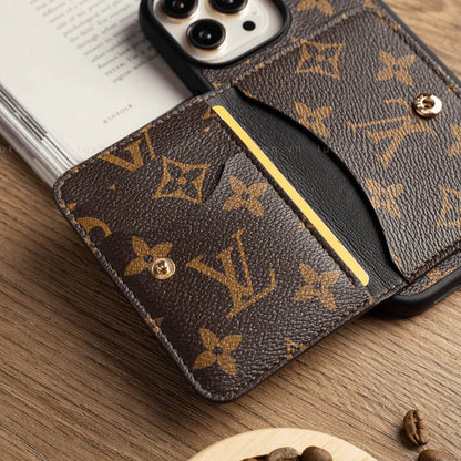 Authentic LV Canvas iPhone Wallet Case – Handmade Luxury Upcycled Designer Leather