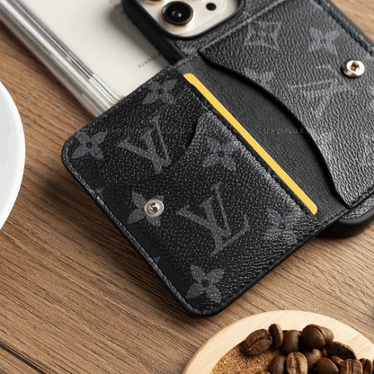 Authentic LV Canvas iPhone Wallet Case – Handmade Luxury Upcycled Designer Leather