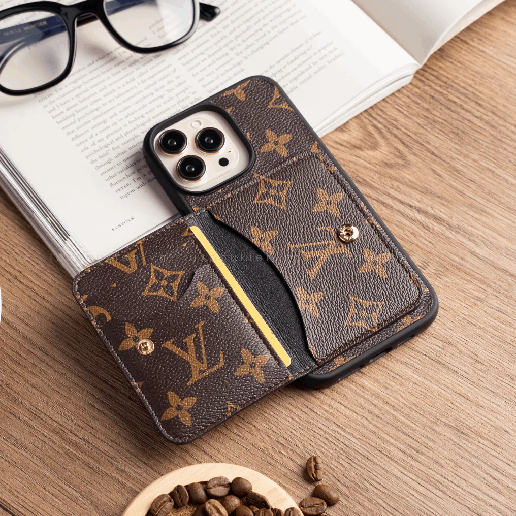 Authentic LV Canvas iPhone Wallet Case – Handmade Luxury Upcycled Designer Leather