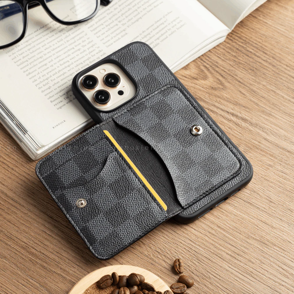 Authentic LV Canvas iPhone Wallet Case – Handmade Luxury Upcycled Designer Leather